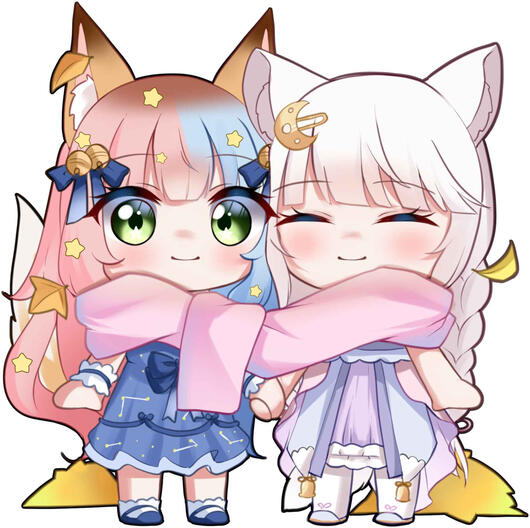 Nini and Nyu by valellamoon