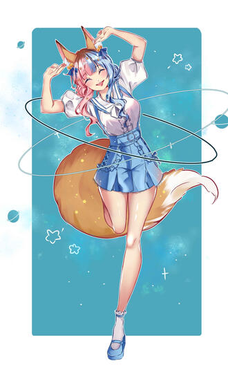 Space buns by omaririart